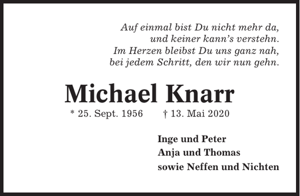 Michael Knarr Gedenken Cuxhavener Nachrichten