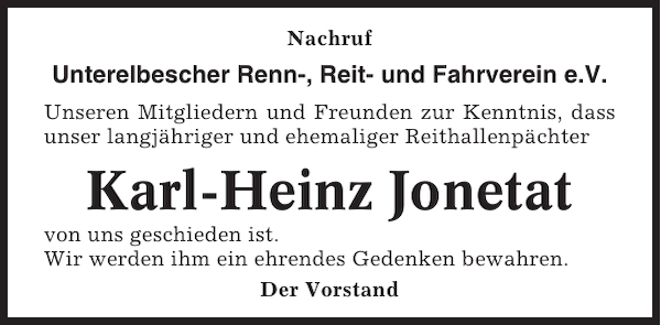 Karl Heinz Jonetat Gedenken Cuxhavener Nachrichten