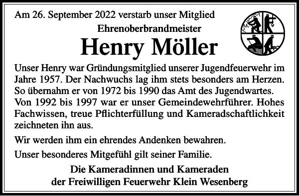 Henry M Ller Gedenken Stormarner Tageblatt