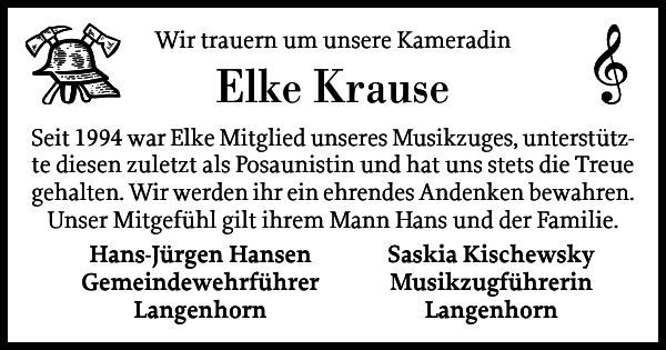 Elke Krause Gedenken Husumer Nachrichten