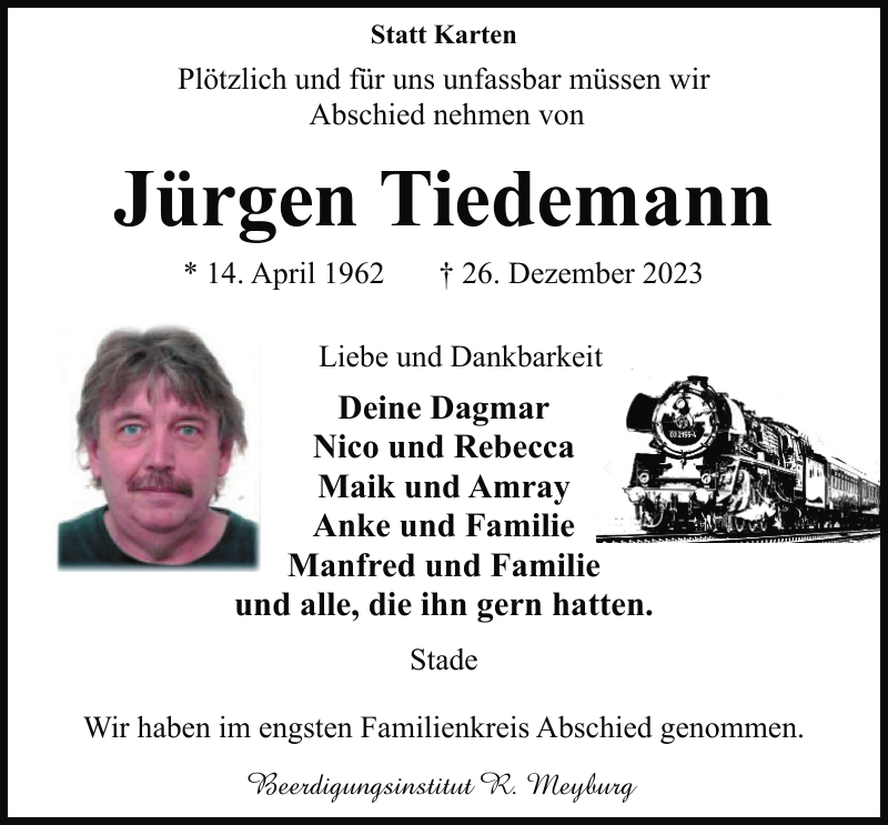 J Rgen Tiedemann Traueranzeige Stader Tageblatt