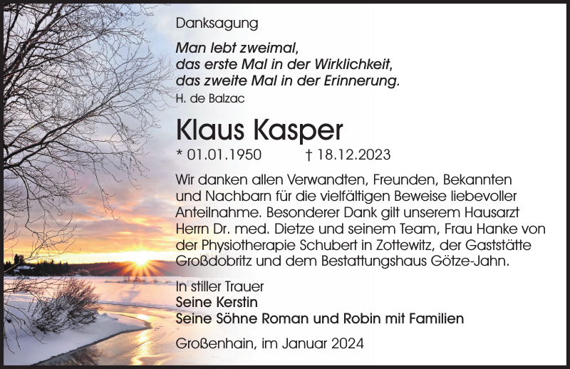 Klaus Kasper Traueranzeige S Chsische Zeitung