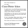 Claus-Dieter Icken: Nachruf