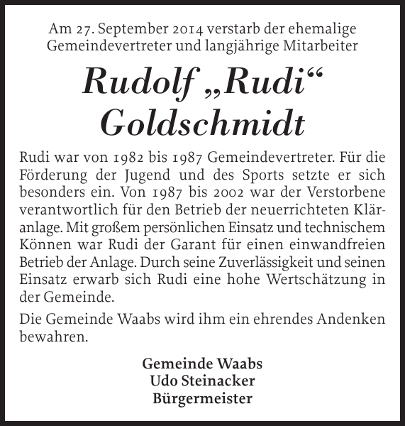 Rudolf Rudi Goldschmidt Gedenken Eckernförder Zeitung