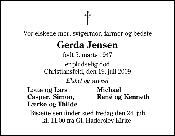 Gerda Jensen : afdøde.dk