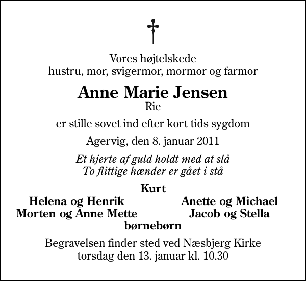 Anne Marie Jensen : afdøde.dk