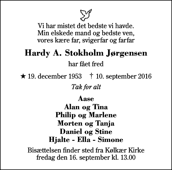 Hardy Anders Stokholm Jørgensen : afdøde.dk