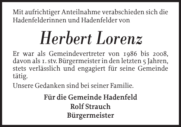 Herbert Lorenz Gedenken Norddeutsche Rundschau