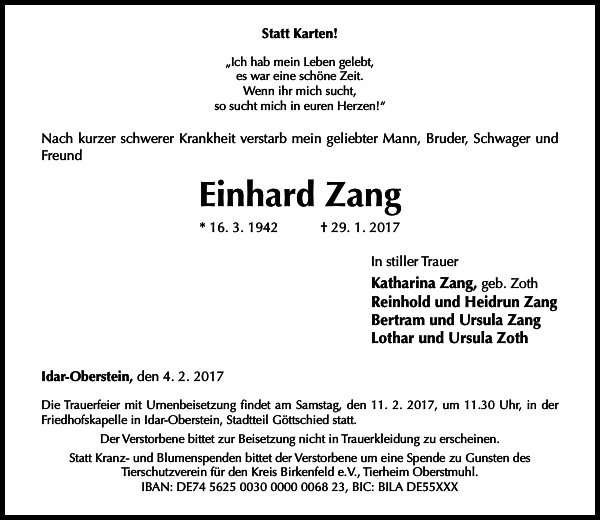 Einhard Zang Einhard Zang