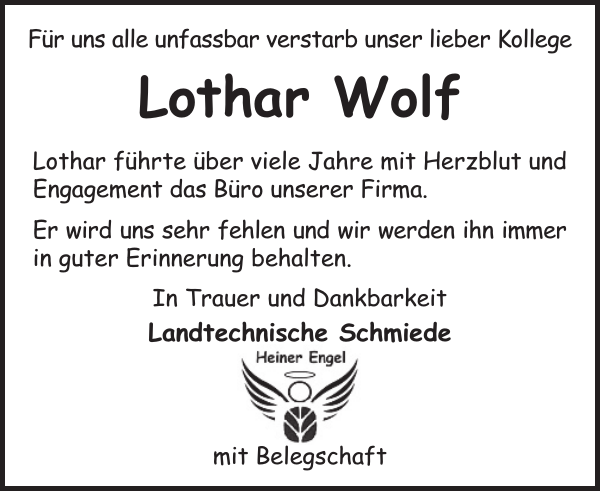 Lothar Wolf Gedenken Eckernförder Zeitung