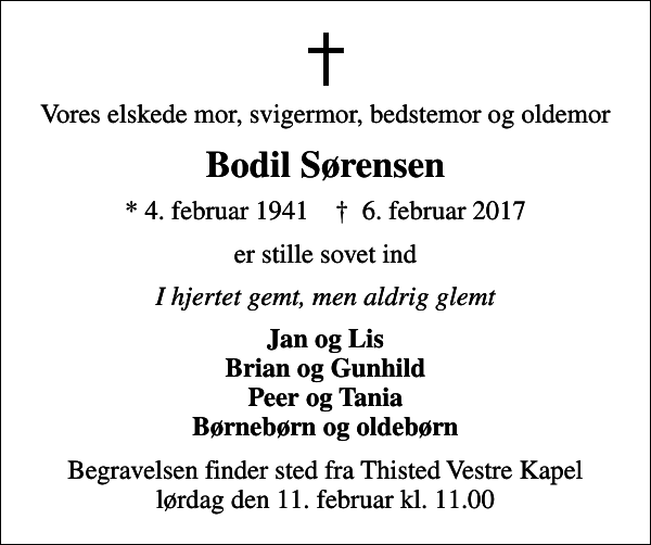 Bodil Sørensen : afdøde.dk