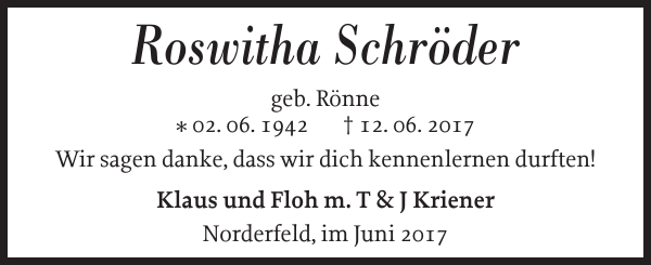 Danke dass wir dich kennenlernen durften