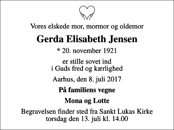 Gerda Elisabeth Jensen : afdøde.dk