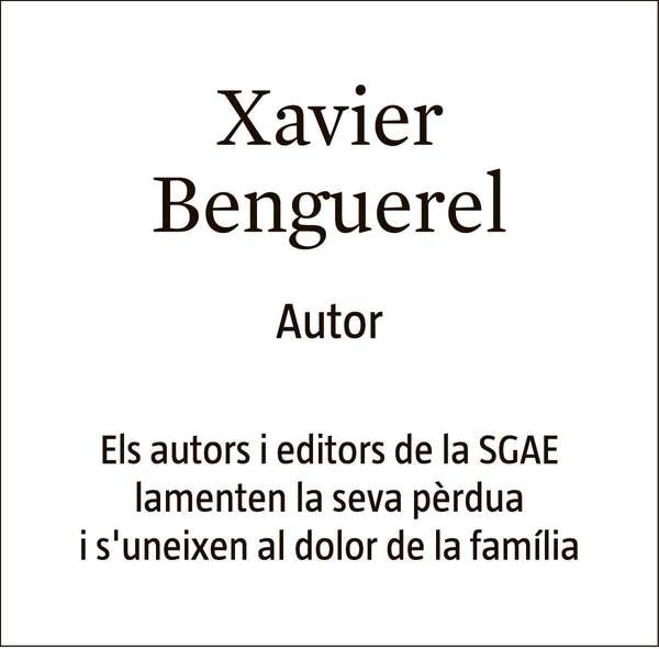XAVIER BENGUEREL Fallecimiento EnMemoria, el canal de esquelas de
