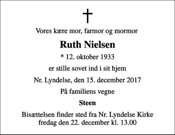 Ruth Nielsen : afdøde.dk