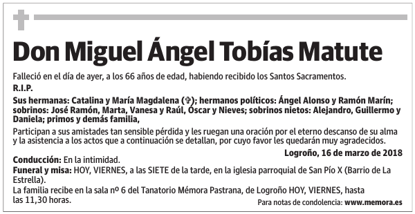 Don Miguel Ángel Tobías Matute