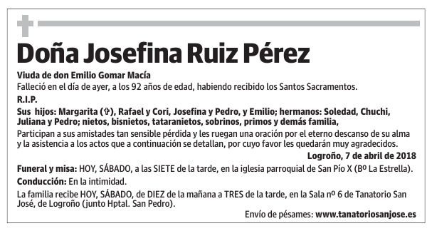 Doña Josefina Ruiz Pérez