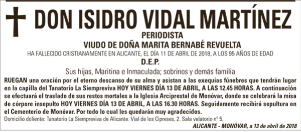 Isidro Vidal Martínez Isidro Vidal Martínez