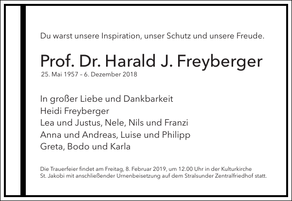 Prof. Dr. Harald J. Freyberger Prof. Dr. Harald J. Freyberger