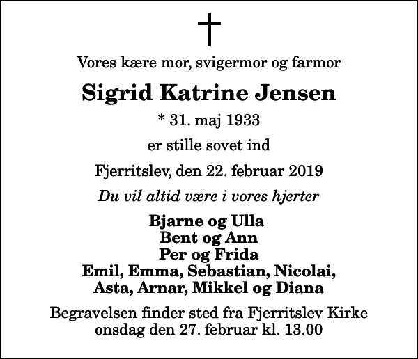 Sigrid Katrine Jensen afdøde.dk