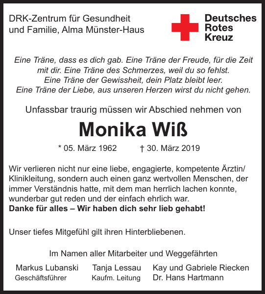 Monika Wiß Gedenken Der InselBote