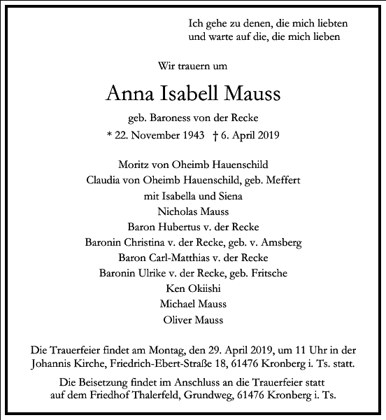 Anna Isabell Mauss Anna Isabell Mauss