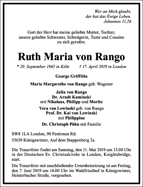 Ruth Maria von Rango Ruth Maria von Rango