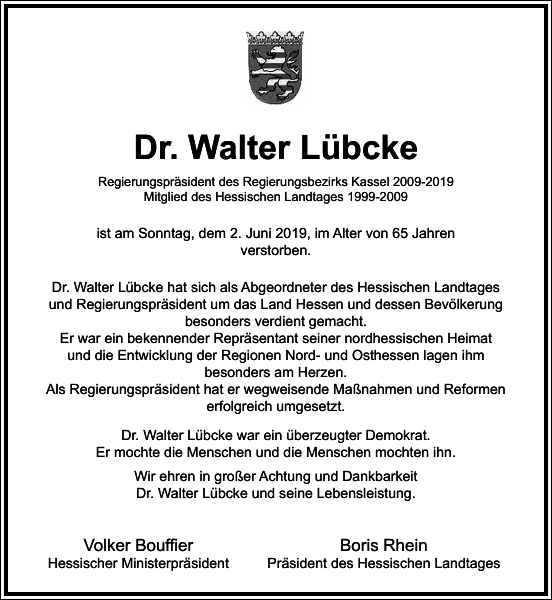 Walter Lübcke Walter Lübcke