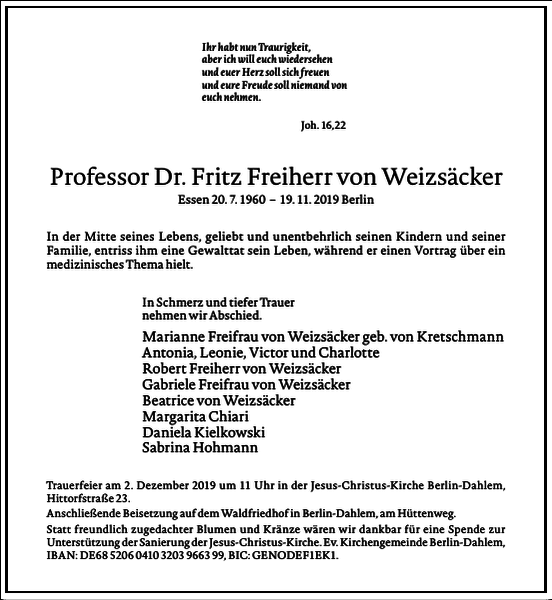 Fritz von Weizsäcker Fritz von Weizsäcker