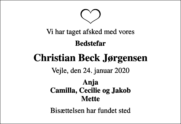 Christian Beck Jørgensen : afdøde.dk