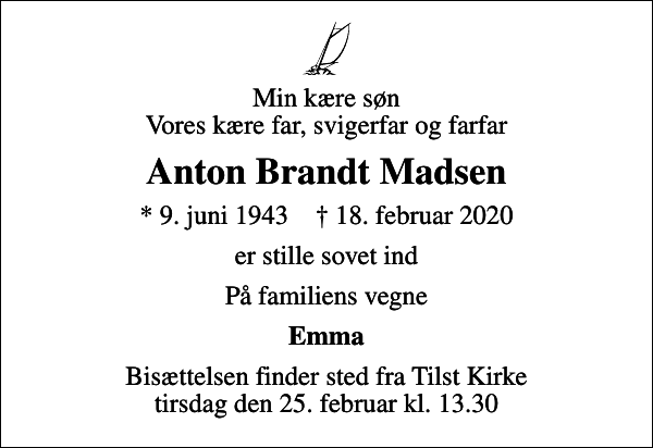 Anton Brandt Madsen : afdøde.dk