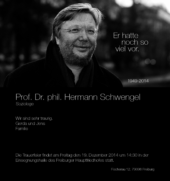 Hermann Schwengel Nachruf Badische Zeitung