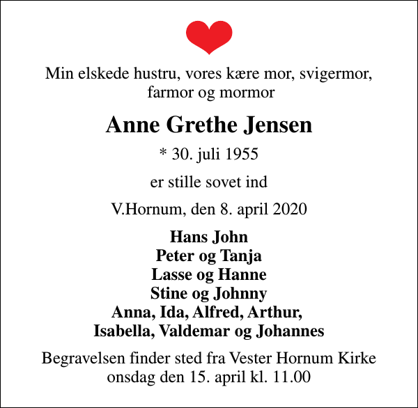 Anne Grethe Jensen : Afdøde.dk