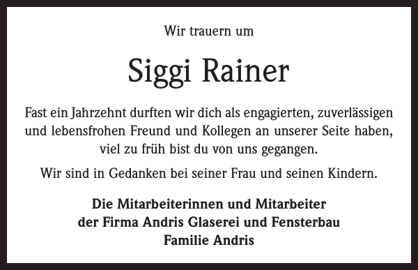 Siegfried Reiner Traueranzeige Badische Zeitung