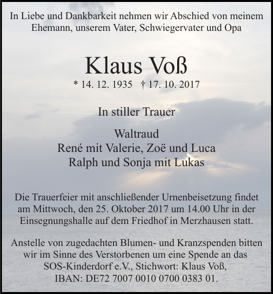 Klaus Voß Nachruf Badische Zeitung