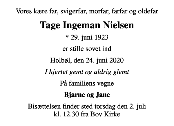 Tage Ingeman Nielsen : afdøde.dk