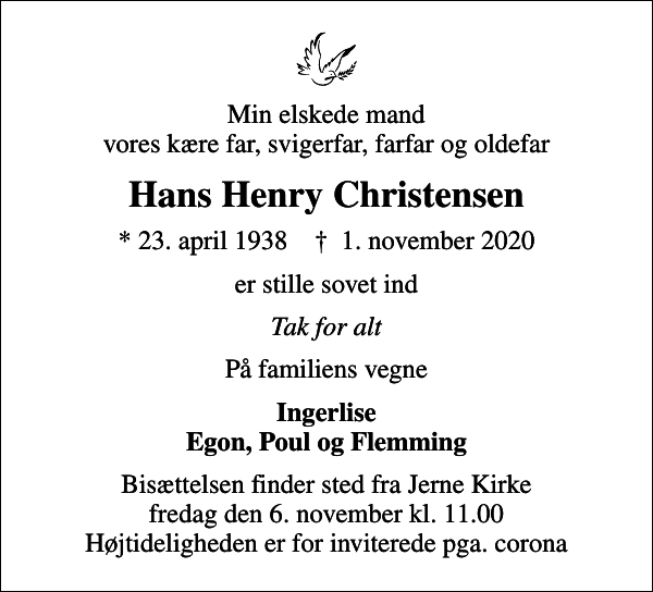 Hans Henry Christensen afdøde.dk