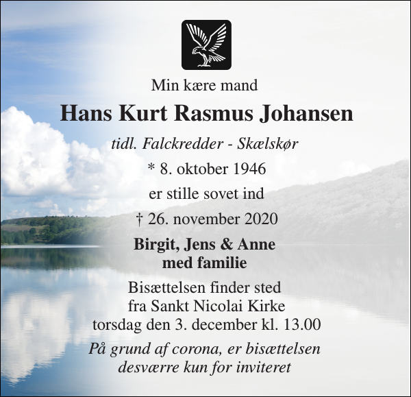 Hans Kurt Rasmus Johansen afdøde.dk