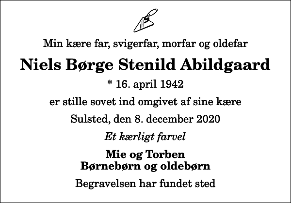 Niels Børge Stenild Abildgaard : afdøde.dk