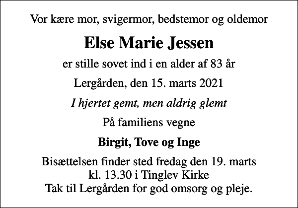 Else Marie Jessen : afdøde.dk