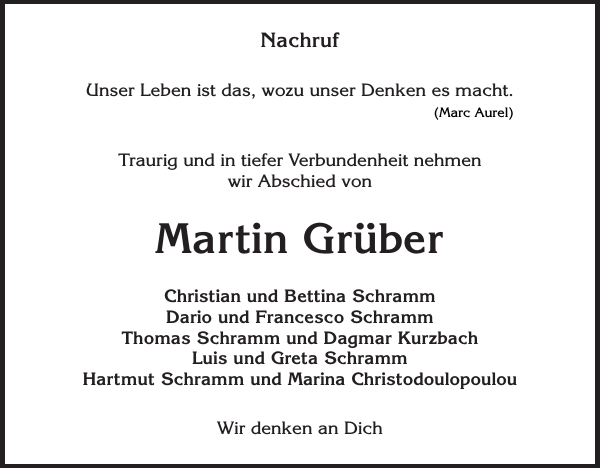 Martin Grüber Nachruf Badische Zeitung