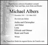 Anzeige für Michael Albers
