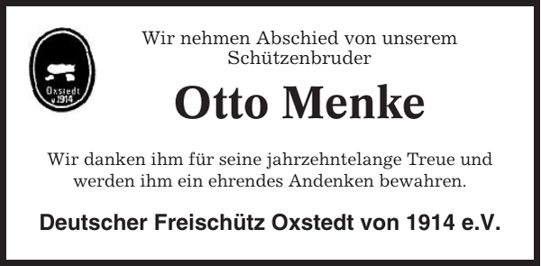 Otto Menke Gedenken Cuxhavener Nachrichten