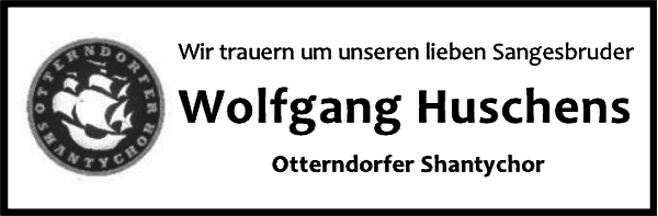 Wolfgang Huschens Gedenken Cuxhavener Nachrichten