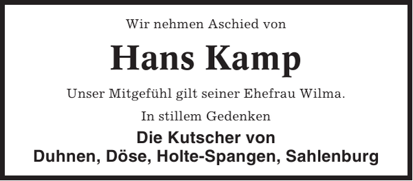 Hans Kamp Gedenken Cuxhavener Nachrichten 