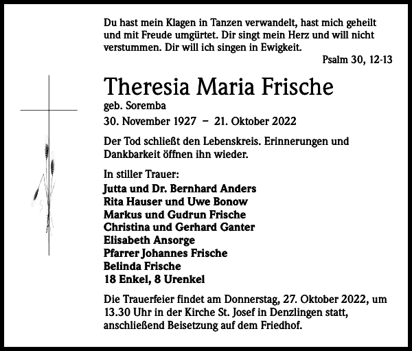 Thersia Maria Frische Traueranzeige Badische Zeitung thersia-maria-frische-traueranzeige-badische-zeitung