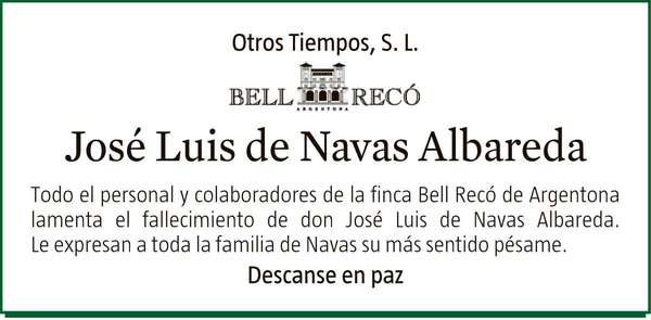 JOSÉ LUIS DE NAVAS ALBAREDA Fallecimiento EnMemoria, el canal de