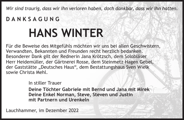 HANS WINTER Gedenken Wochen Kurier
