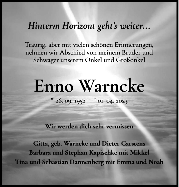 Enno Warncke Gedenken Flensburger Tageblatt