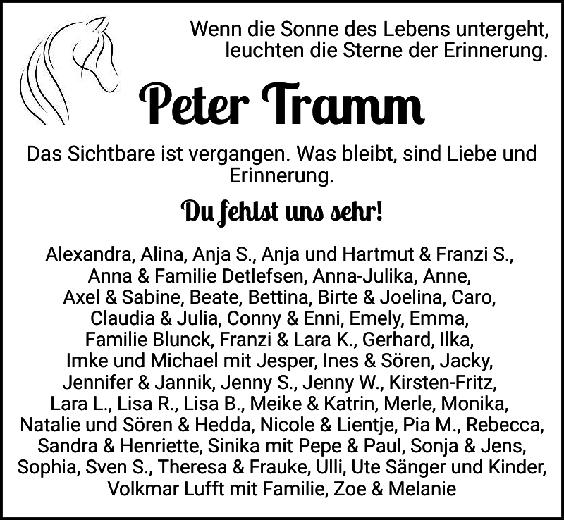 Peter Tramm Gedenken Eckernförder Zeitung